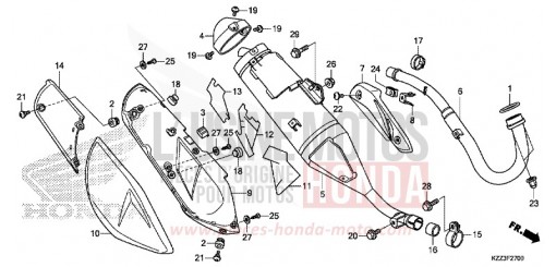 EXHAUST MUFFLER CRF250LF de 2015